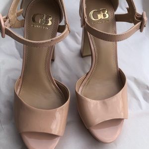 Nude platform heels
